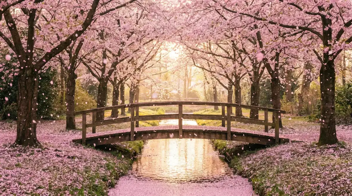 樱花桥畔 - 山河剑心动漫全集免费观看 唯美风景